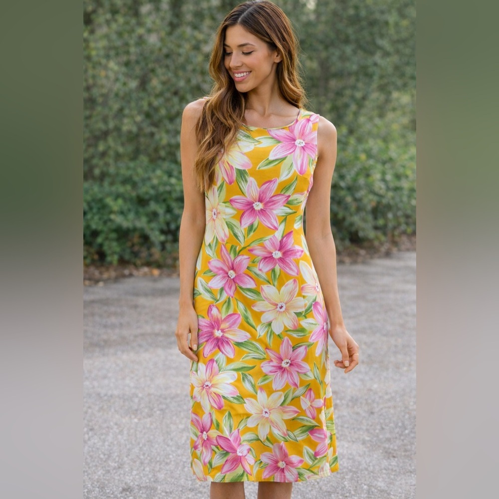 🌺 R&K Casuals Floral Dress — Size 6 — Like New